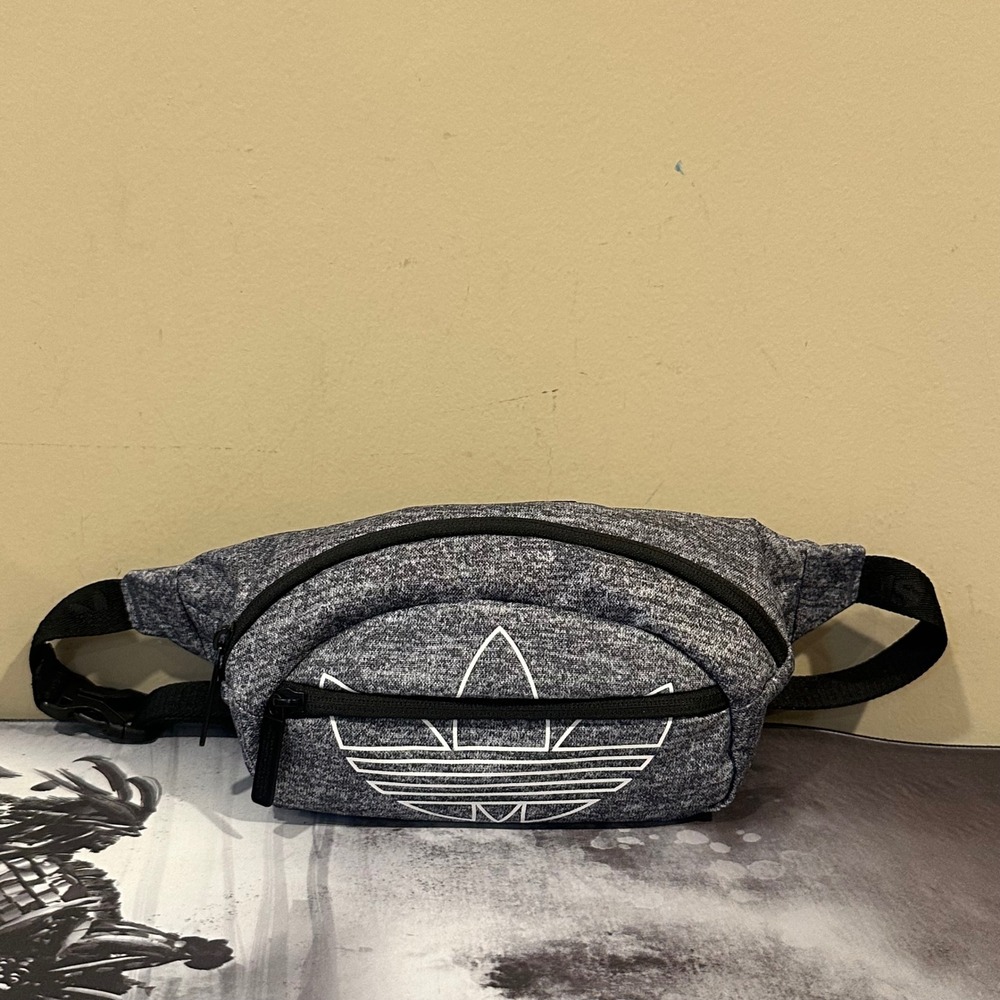 Adidas Originals Trefoil Waist Bag Grey Heather Fanny Pack Hip Belt Travel Bag